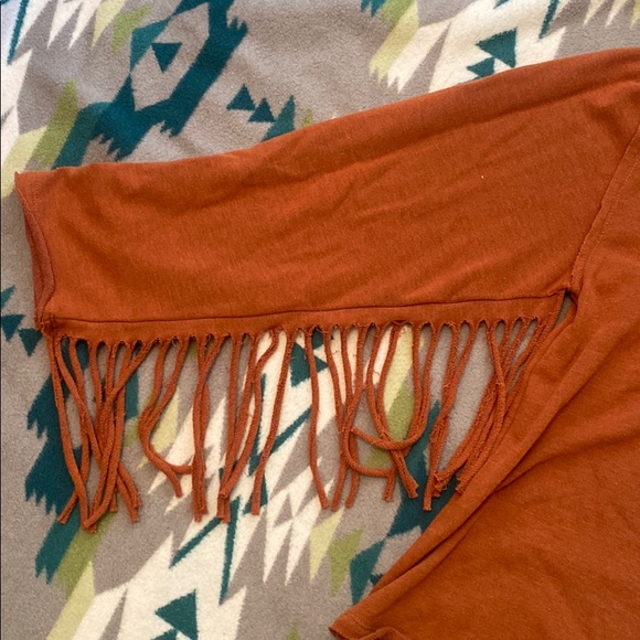 Wrangler Retro fringe sleeve top - Picture 2 of 2